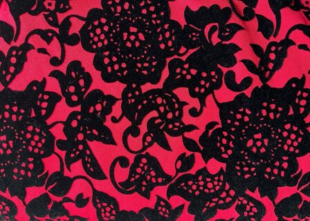 Polyester Stretch mit Spitzenmuster