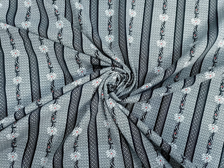 Baumwolljersey Edelweiss L&auml;ngsstreifen