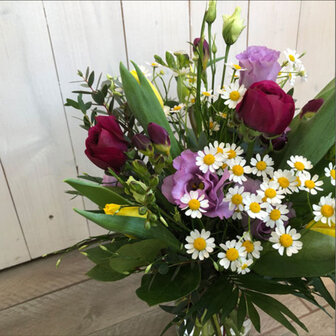 Blumenstrauss Fr&uuml;hling gelb / pink