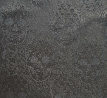  Jacquard Totenkopf schwarz