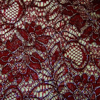 Spitzenstoff Blumen bordeaux