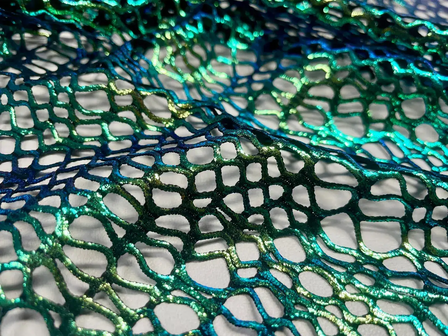 Netz metallic petrol