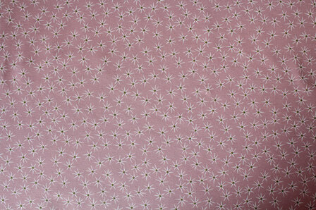 Baumwolljersey Blumen rosa