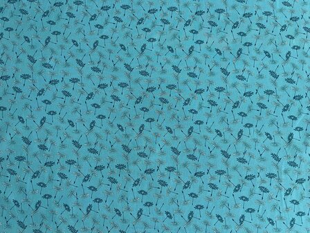 Baumwolljersey Pusteblumen blau