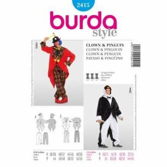 Burda Schnittmuster, Clown und Pinguin