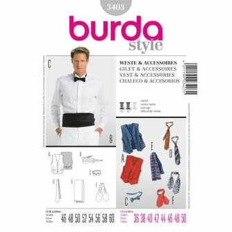 Burda Schnittmuster, Weste und Accessoires