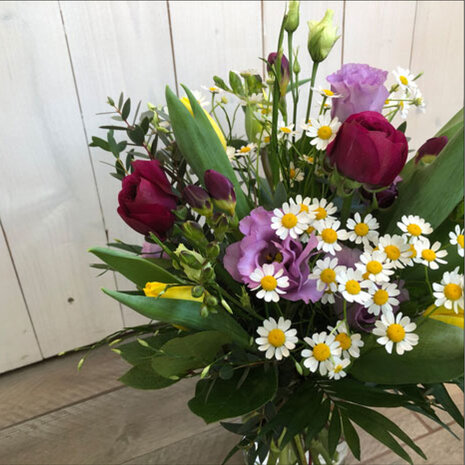 Blumenstrauss Fr&uuml;hling gelb / pink