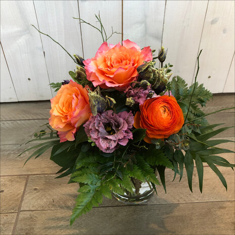 Blumenstrauss orange / violett