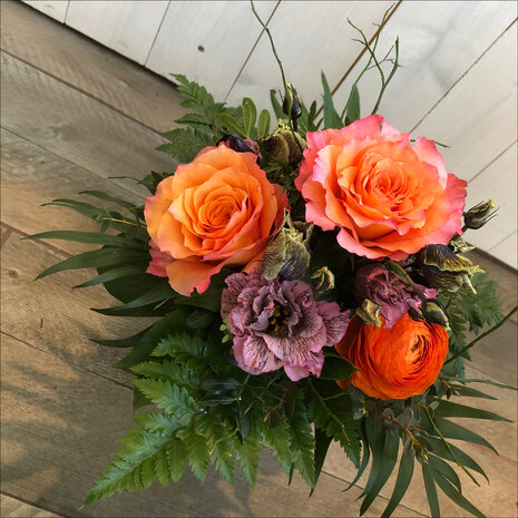 Blumenstrauss orange / violett