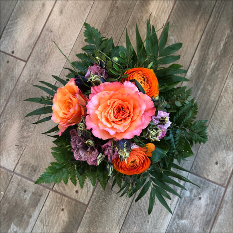 Blumenstrauss orange / violett