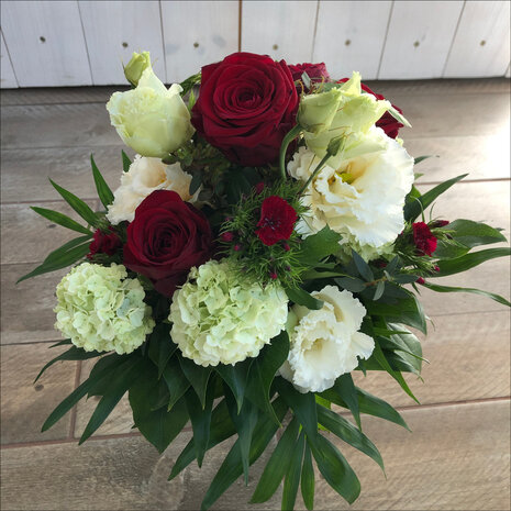Blumenstrauss rot / weiss