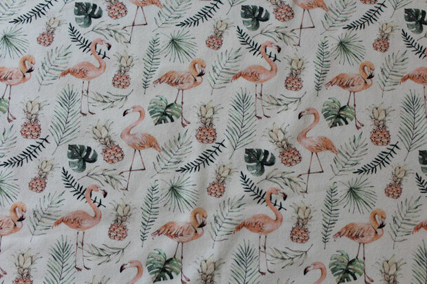 Baumwolljersey Flamingo