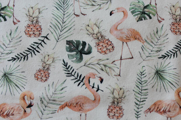 Baumwolljersey Flamingo