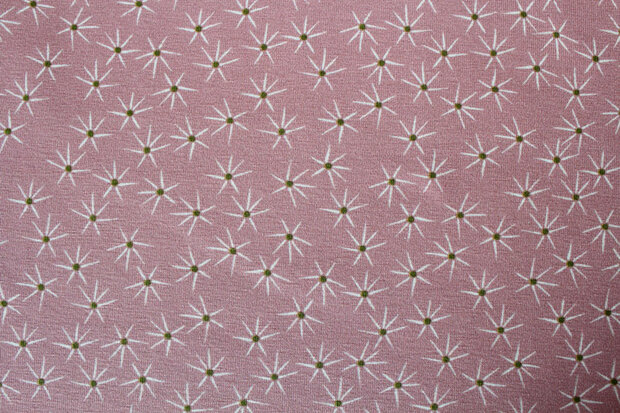 Baumwolljersey Blumen rosa