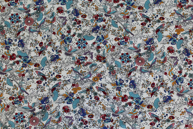 Baumwolljersey Japanese scenery