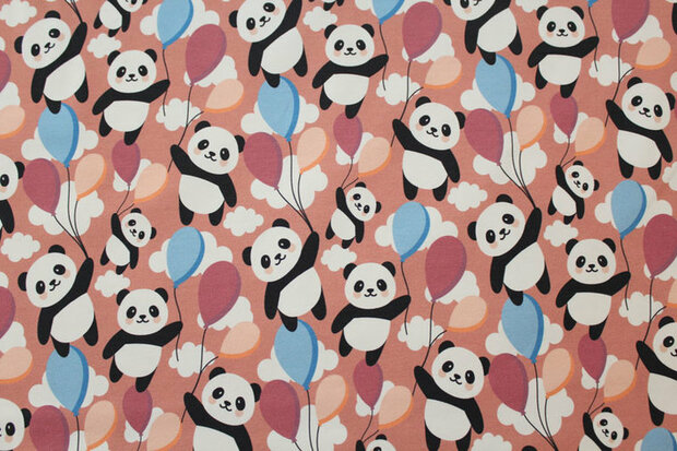 Baumwolljersey Pandas