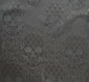  Jacquard Totenkopf schwarz