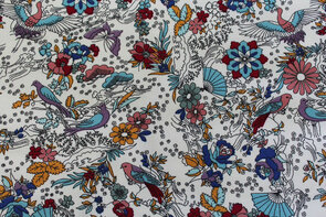 Baumwolljersey Japanese scenery