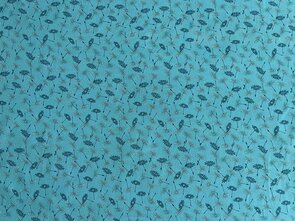 Baumwolljersey Pusteblumen blau