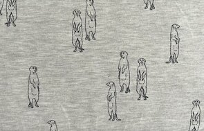 Baumwolljersey Erdmännchen