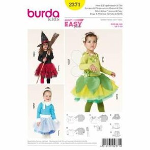 Burda Schnittmuster, Kinder Hexe, Eisprinzessin und Elfe