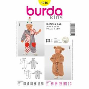 Burda Schnittmuster, Kinder Clown und Bär